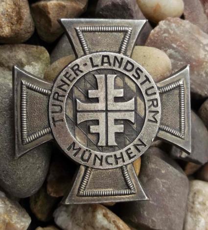 German WW1 Turner Landsturm Munich Veterans Badge