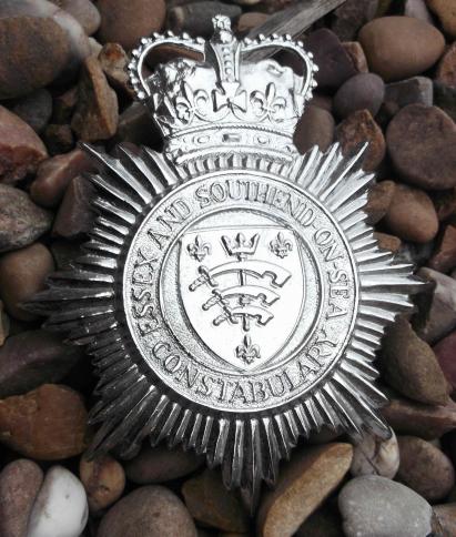 British Police Helmet Plate Essex and Southend On Sea Constabulary Obsolete EIIR