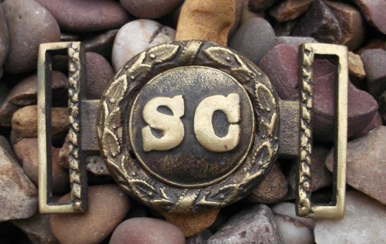 CSA Confederate State South Carolina Officers Belt Buckle Old Reproduction