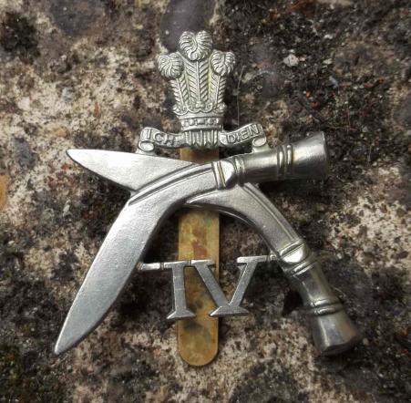 British Army 4th Gurkha Rifles Cap Badge Marples Beasley Believed Reproduction