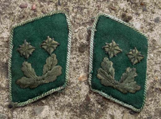 West German Zollsekretär Rank Collar Tabs Custroms Service