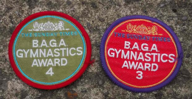 Vintage Sunday Times BAGA Patches British Amateur Gymnastics Association