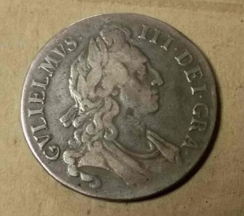 British Silver Coin William III England Crown 