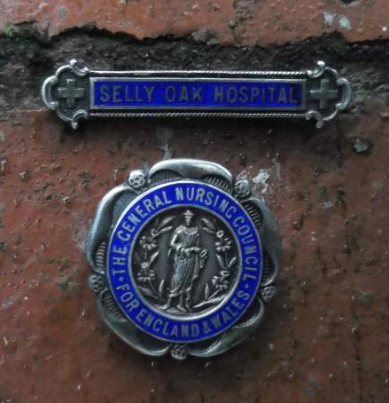 British SRN State Registered Nurse Brooch Badges Selly Oak Hospital1937