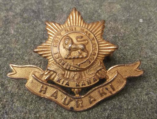 NZEF New Zealand Expeditionary Force Army Officers Cap Badge 6th Gauraki battalion