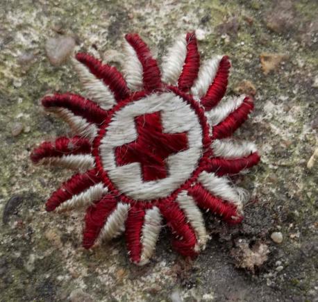 Old Swiss Red Cross International Commitee Woven Lapel Pin Switzerland