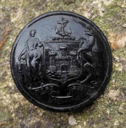 British City of Edinburgh Blackened Coat of Arms Uniform Button