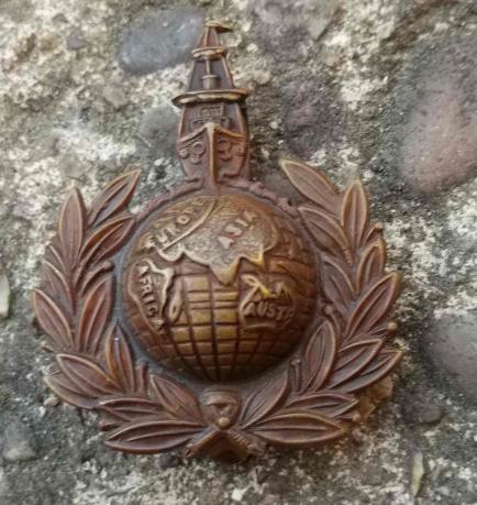 British Royal Marine Labour Corps Cap Badge Old Reproduction