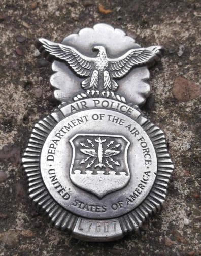 USAF United States Air Police Numbered Badge Department of the Air Force