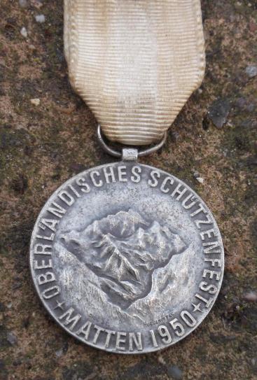 Swiss Shooting Medal Matten 1950 Switzerland