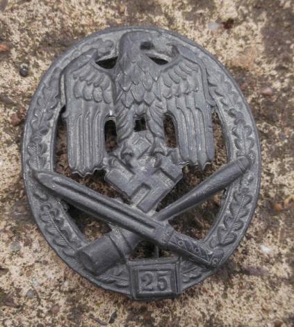 German Army Waffen SS 25 General assault Badge Reproduction