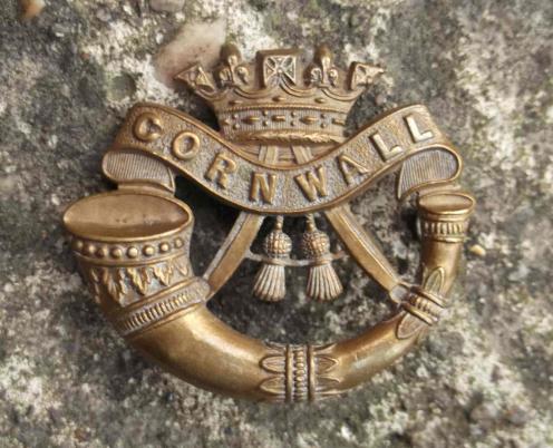 British Army Duke of Cornwall's Light Infantry Officers Bronze Cap Badge DCLI