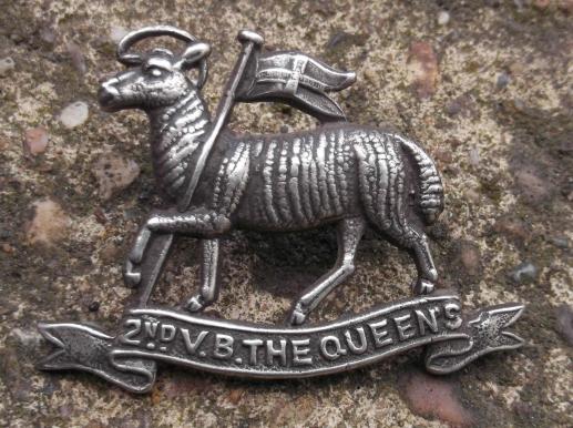 British Army 2nd Volunteer Battalion Queens West Surrey Regiment Cap Badge