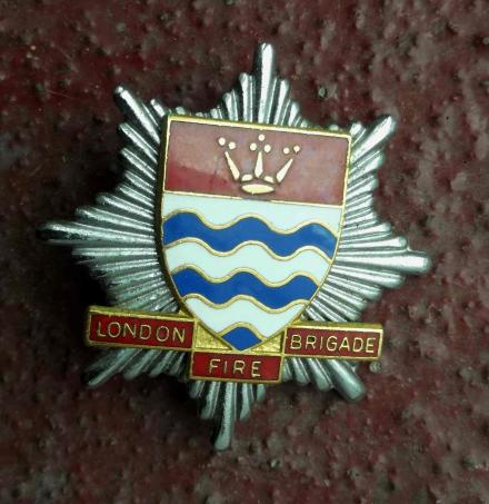 British London Fire Brigade Enamel Badge 