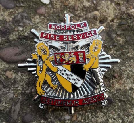 British Norfolk Fire Service Cap Badge Obsolete