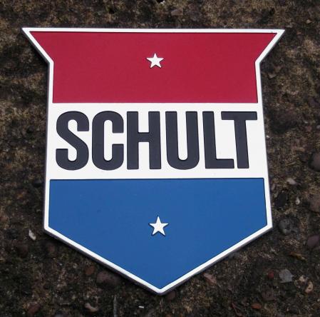 Vintage 1970s Schult Logo Caravan Badge Unused