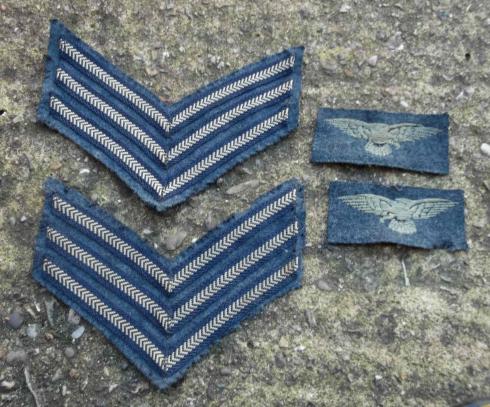 Vintage British RAF Stripes and Arm Eagles Pair Royal Air  Force