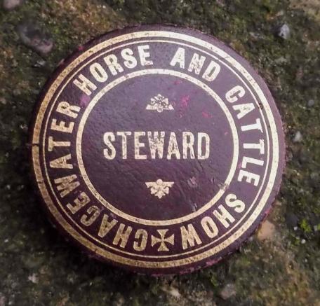 Vintage British Stewards Badge Chasewater Horse & Cattle Show