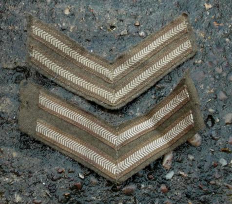 British and Commonwealth Army Corporal Rank Stripes Pair