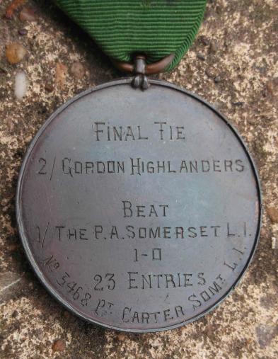 British Army Victorian Soccer Medal A E Carter Scotland vs England