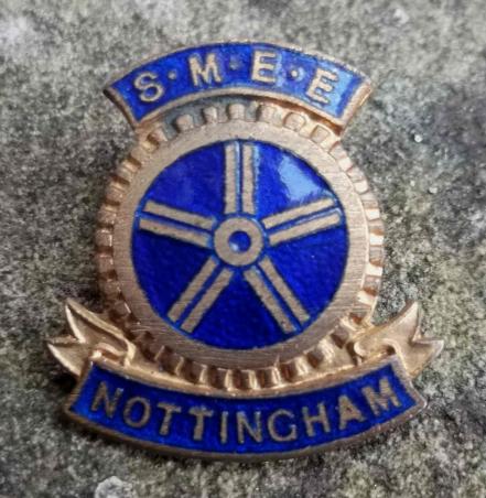 Vintage SMEE Nottingham Badge Society of Model & Experimental Engineers