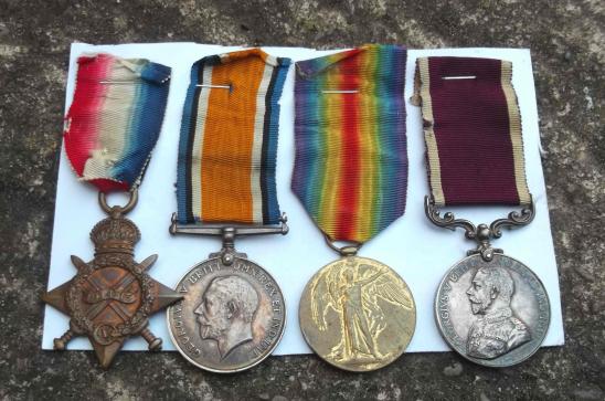 British Army WW1 Trio and Long Service Medal Group Pixton