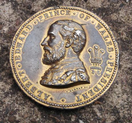 British Victorian London Exhibition Medal Albert Edward Prince of Wales 1873