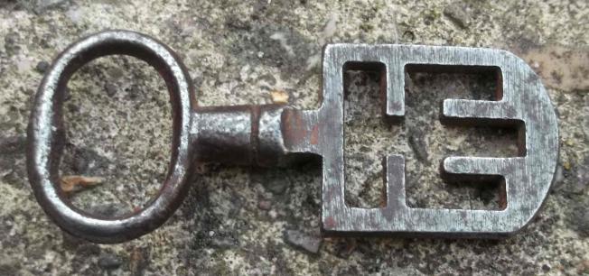 Antique Scottish 18th or 19th Century Odell Steel Latch Key Edinburgh Tenement