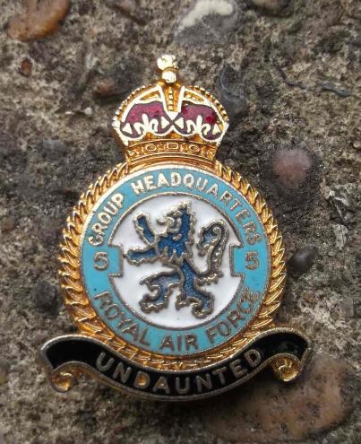 British RAF 5 Group  Royal Air Force RAF Lapel Badge Group Headquarters