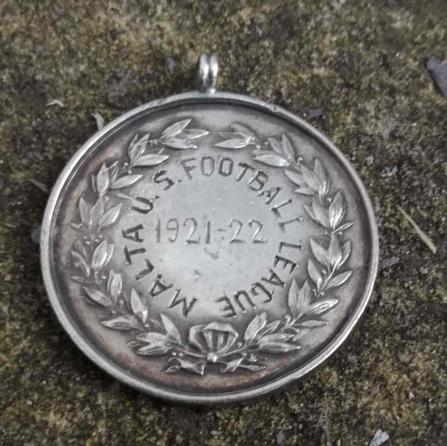 Maltese HM Silver US Football League Soccer Medal 1921 - 22 Malta