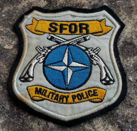 Bosnia Conflict SFOR Military Police Uniform United States Patch