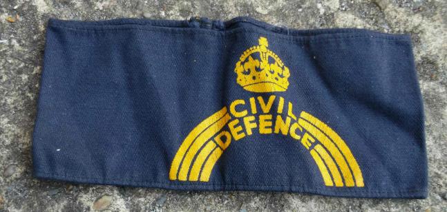 British WW2 Civil Defence Printed Armband GVIR CDC