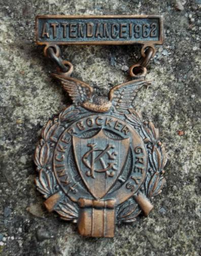 Vintage US New York Knickerbocker Greys Attendance Medal Cadets United States