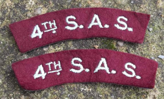 British Army 4th SAS Shoulder Titles Pair Reproduction Special Air Service