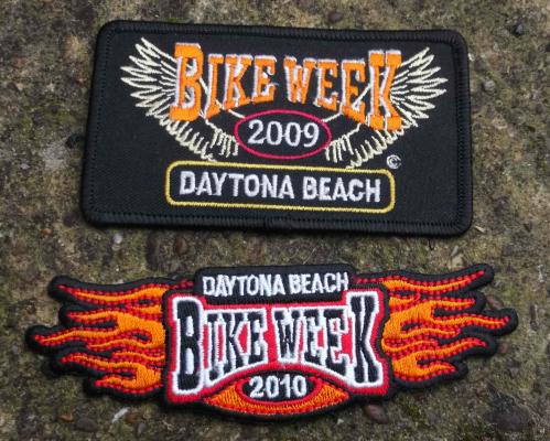 United States Bike Week Motorcycle Patches Daytona Beach 2009 + 2010 