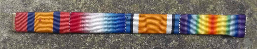 British QSA and WW1 Trio Medal Ribbon Bar South Africa and Great War