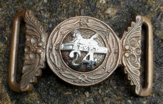 British Army 24th Foot Officer Two Part Belt Buckle Reproduction