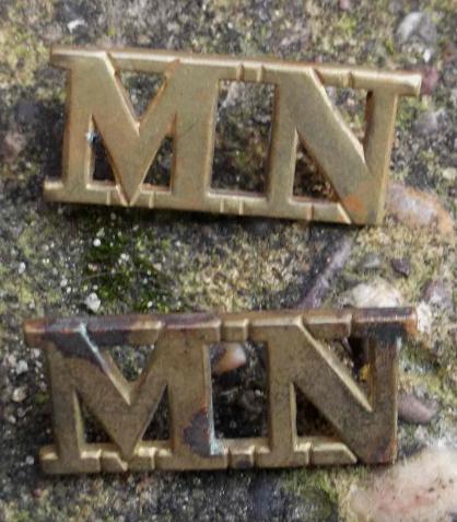 British and Commonwealth Merchant Navy WW2 Brass MN Shoulder Titles