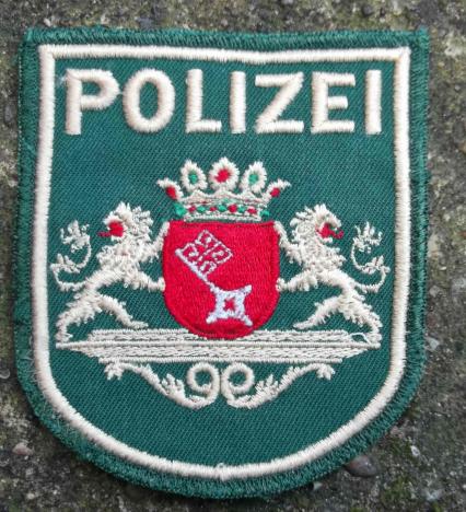 Vintage German Federal Police Sleeve Badge Bremen Arm Patch