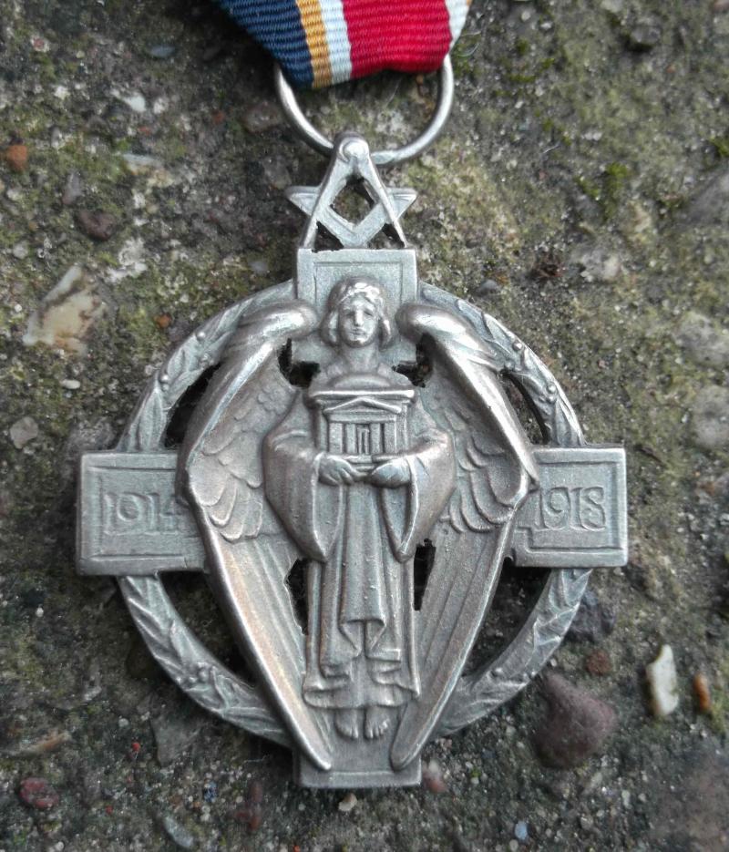 British Masonic Million WW1 Memorial Fund Jewel Hallstone Donation