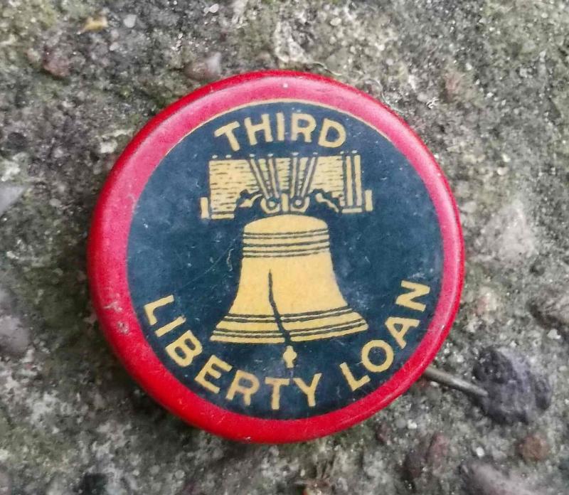 USA Great War Third Liberty Loan Pin Badge WW1 Fund Raising