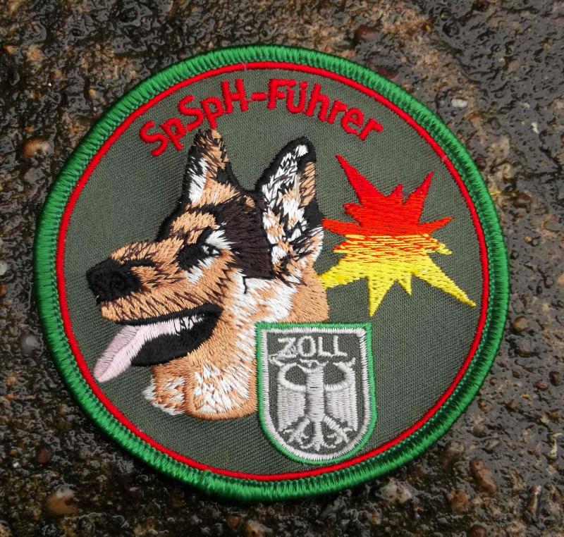 German Federal Customs K-9 Patch Drugs Detector Dogs