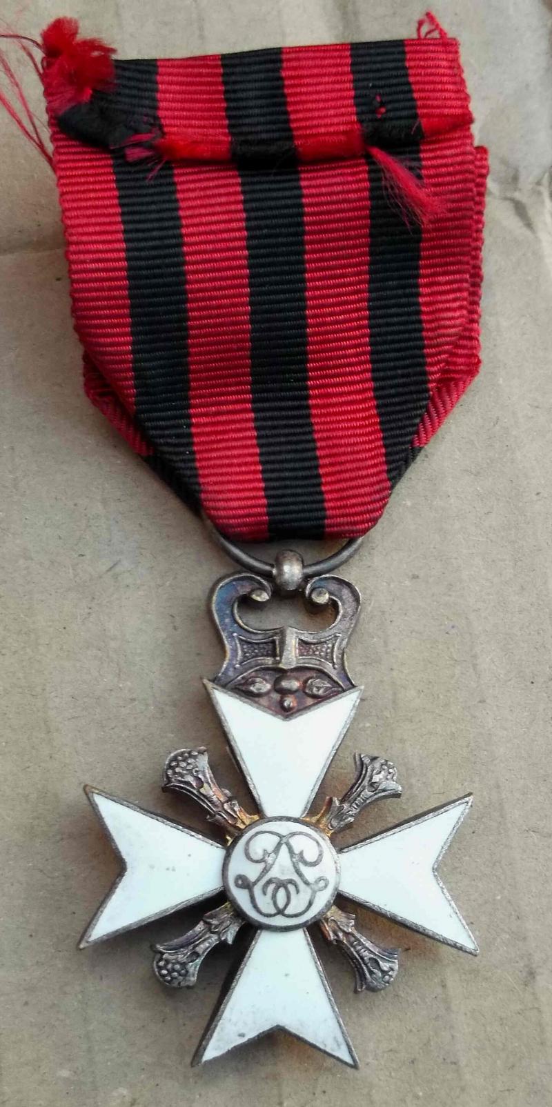 Belgian Civic Decoration 2nd Class Cross Medal Belgium