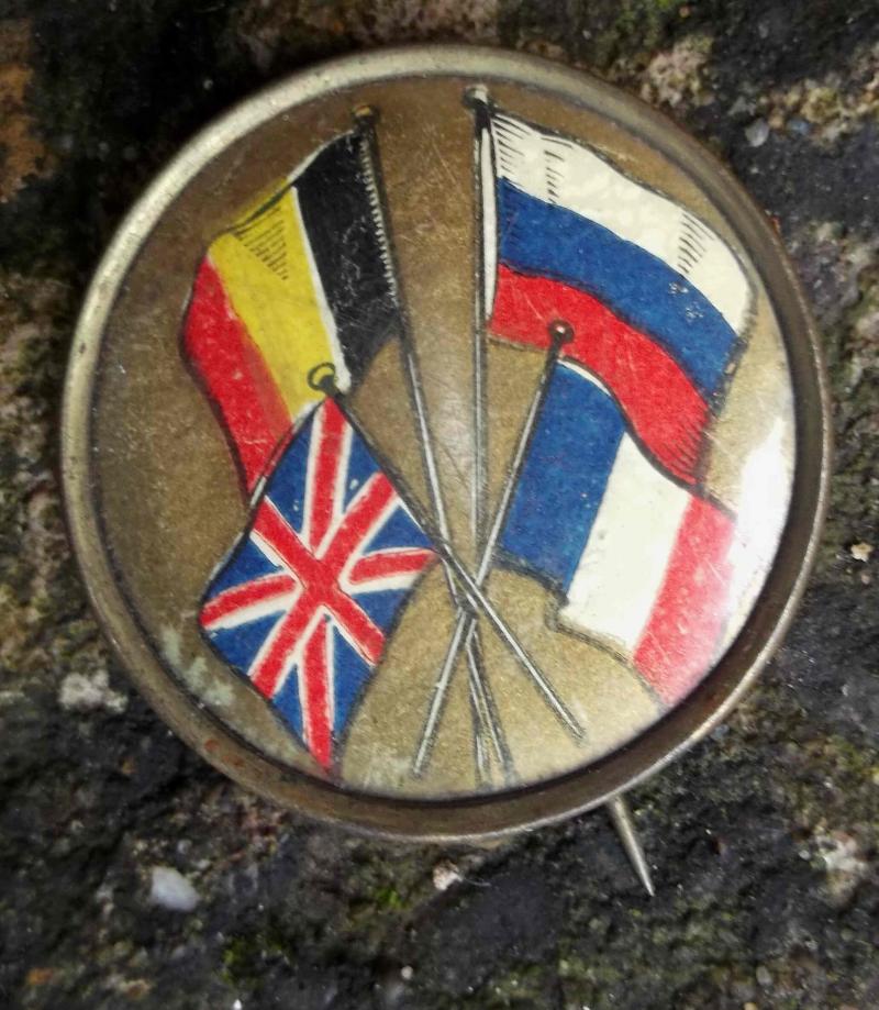 Great War Flags of the Allies Button Pin Badge WW1