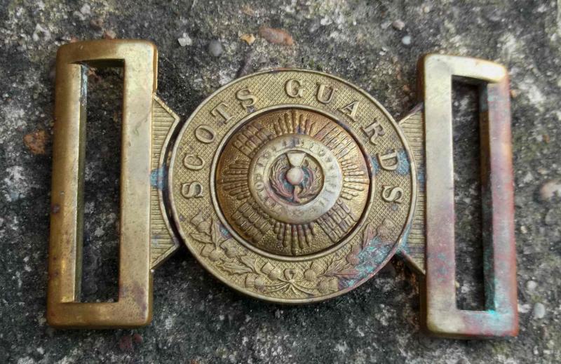 British Army Scots Guards Brass Belt Buckle Cold War Dated