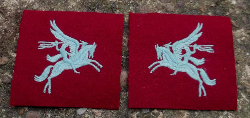 Belgian Army Pegasus Airborne Patches Pair Belgium