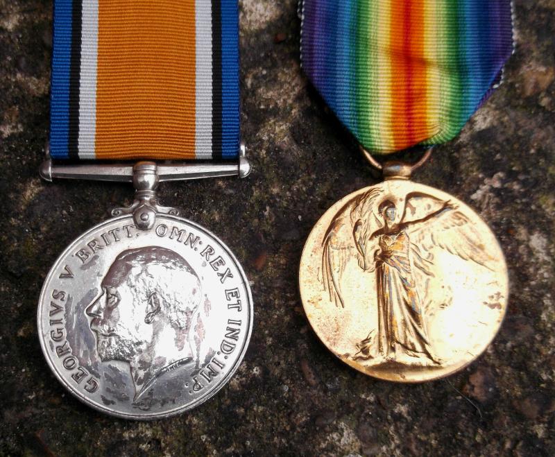 British RN WW1 Medal Pair Royal Navy Casualty Start HMS Kale