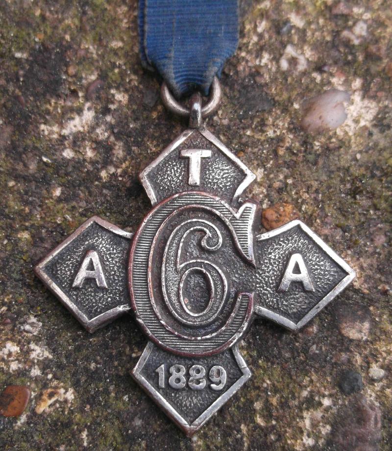 1889 British Indian Army Temperance Association Crookshank Cross