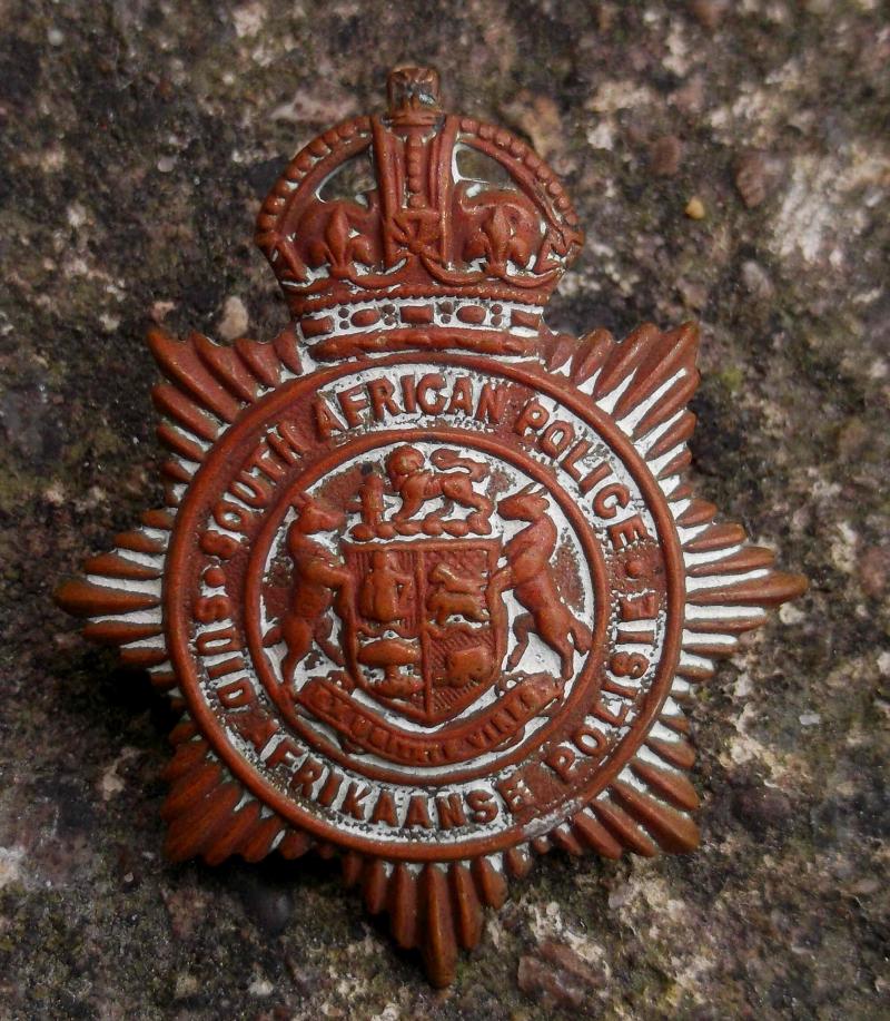 South African Police Cap Badge SAP Pre 1953 Kings Crown