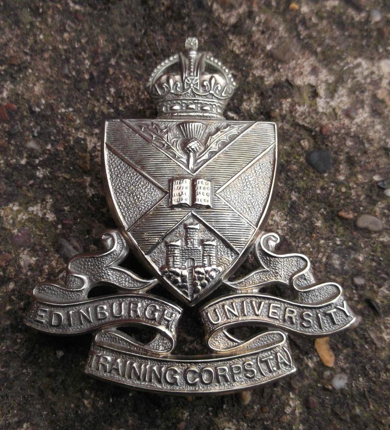 British Army OTC Edinburgh University Pipers Glengarry Cap Badge